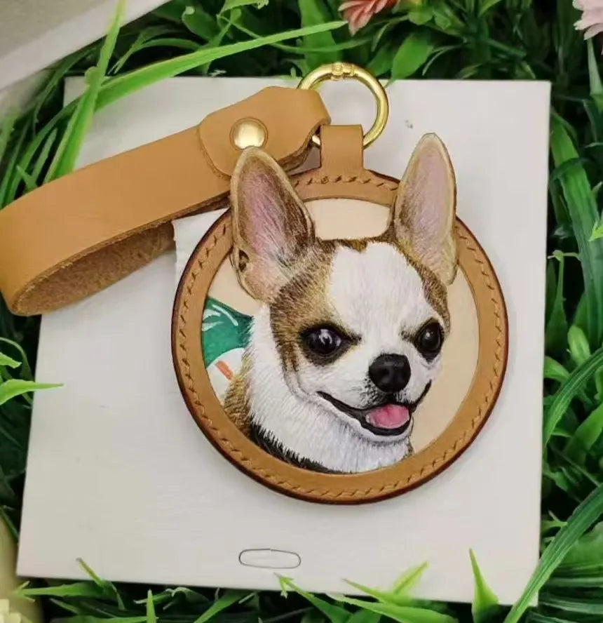 Custom Pet Leather Carved Tag - Enhanced Detail