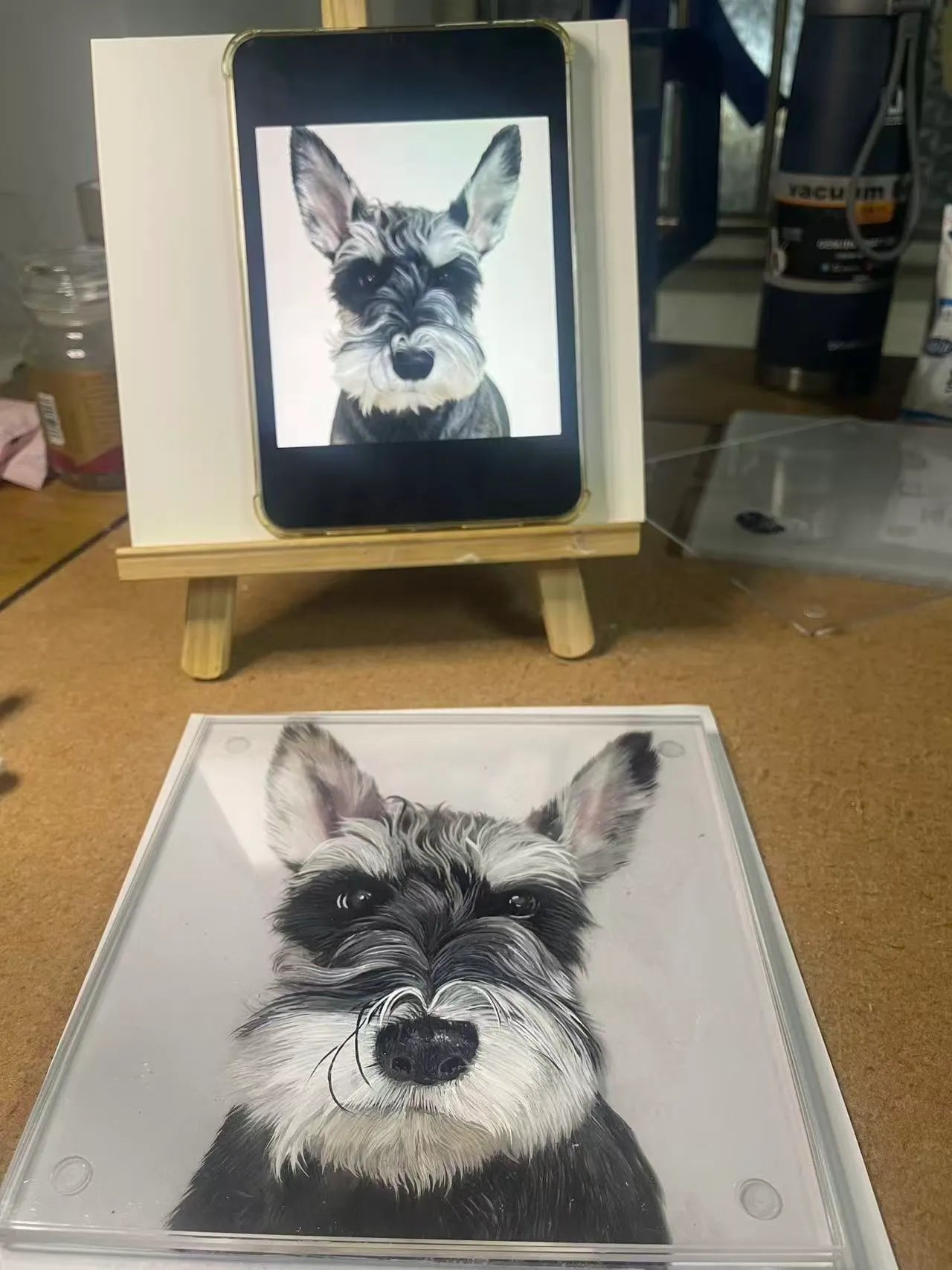 Custom 3D Acrylic Pet Portrait Plaque