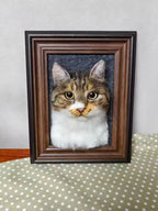 Custom Needle Felted Pet Replica - Framed Portrait