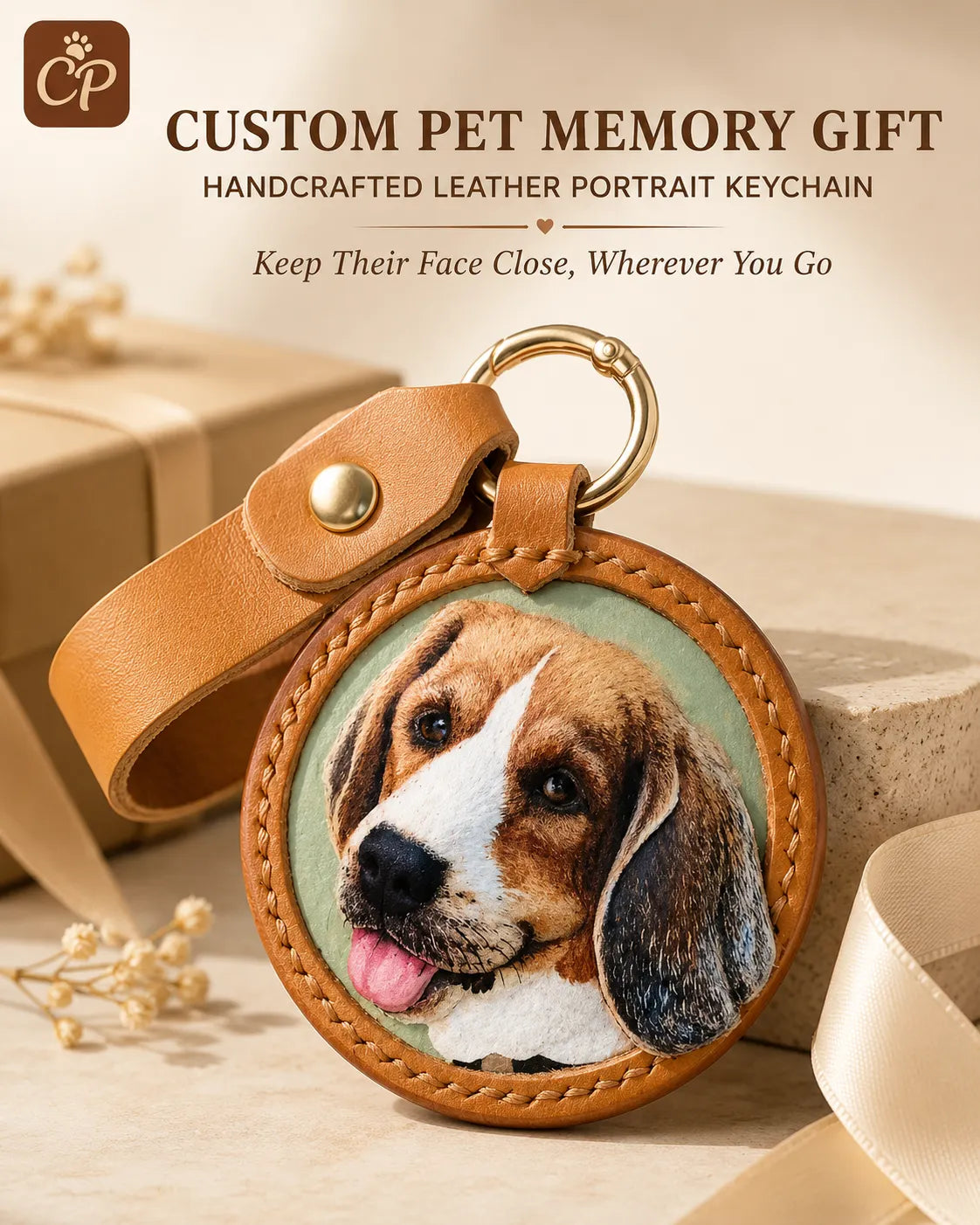 Custom Pet Leather Carved Tag - Enhanced Detail