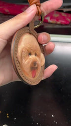 Custom Pet Leather Carved Tag - Premium Detail