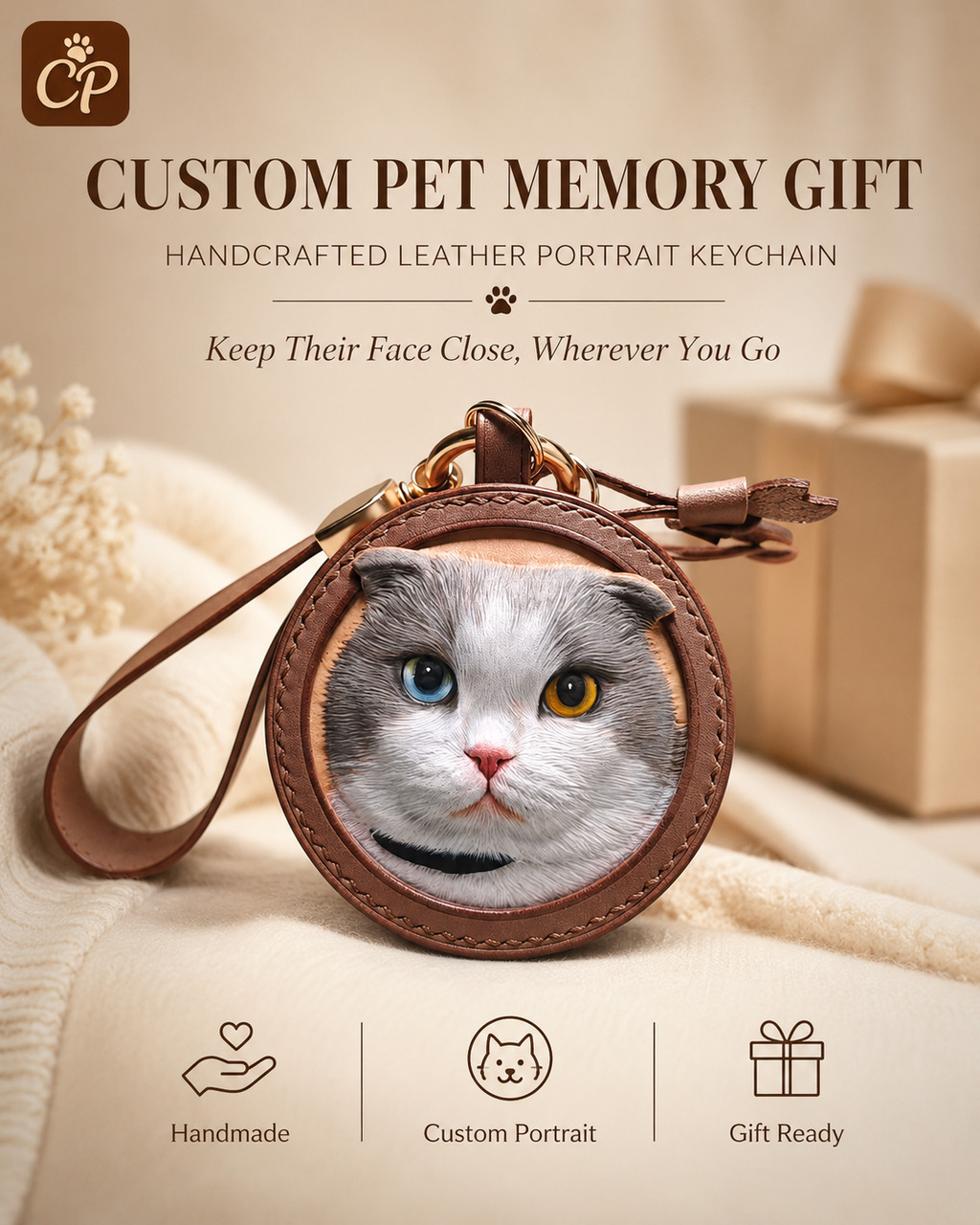 Custom Pet Leather Carved Tag - Masterpiece Detail