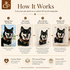 Custom 3D Acrylic Pet Portrait Plaque