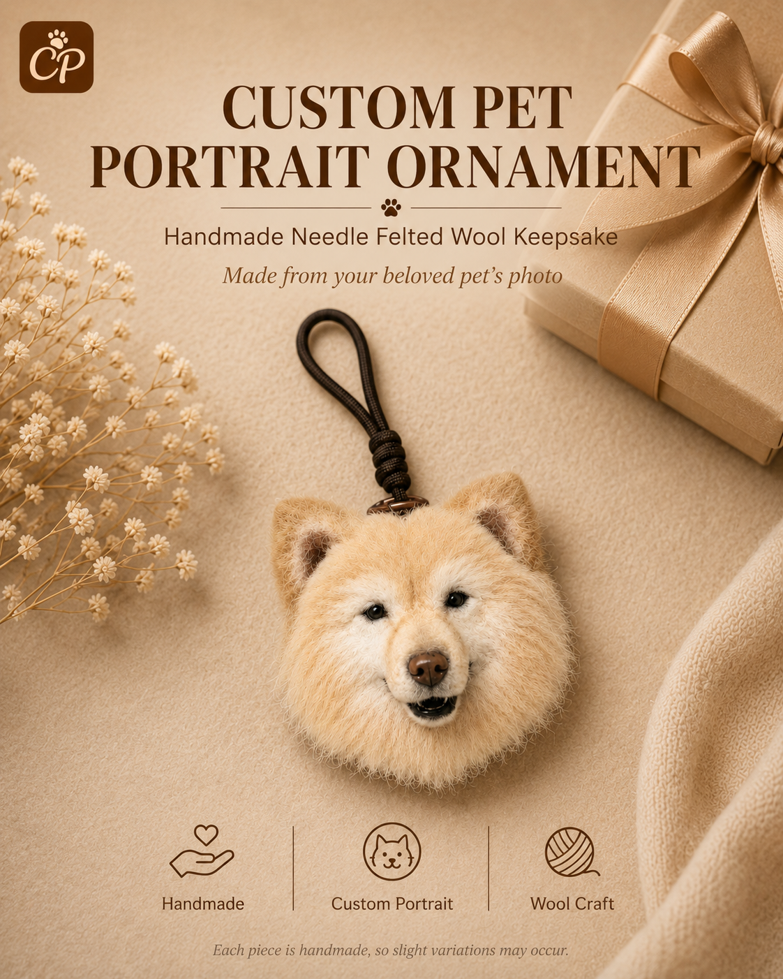 Custom Pet Portrait Ornament