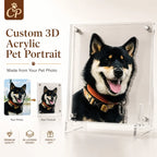 Custom 3D Acrylic Pet Portrait Plaque