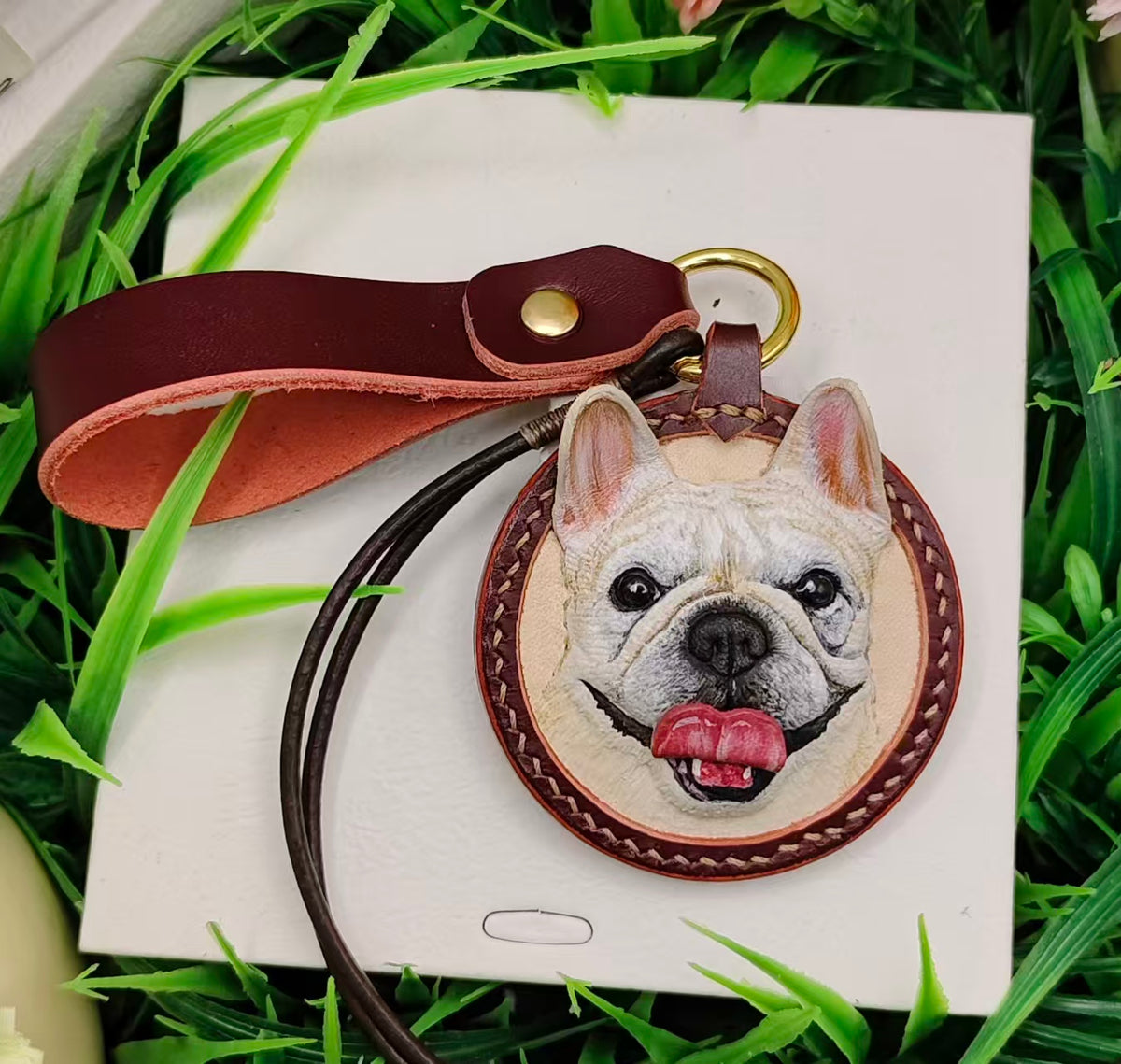 Custom Pet Leather Carved Tag - Enhanced Detail
