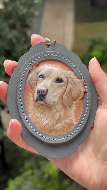 Custom Pet Leather Carved Tag - Premium Detail