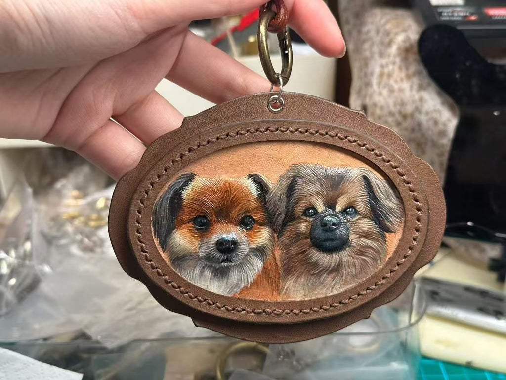 Custom Pet Leather Carved Tag - Premium Detail
