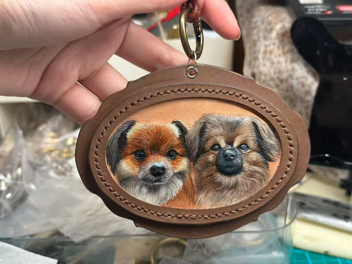 Custom Pet Leather Carved Tag - Premium Detail