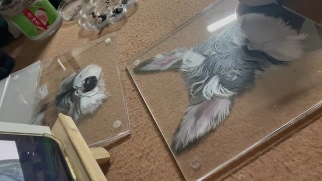 Custom 3D Acrylic Pet Portrait Plaque