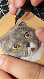 Custom Pet Leather Carved Tag - Masterpiece Detail