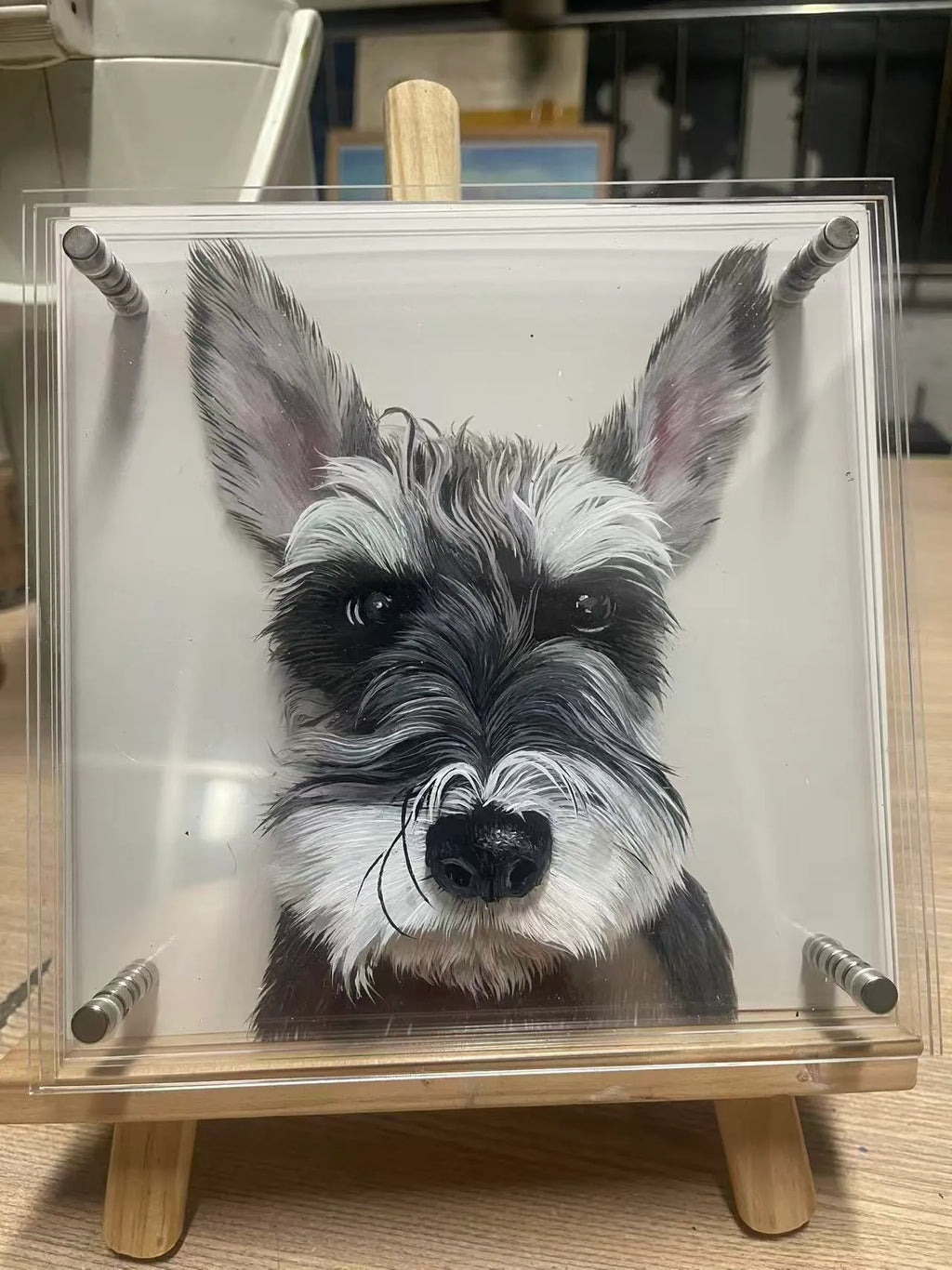 Custom 3D Acrylic Pet Portrait Plaque