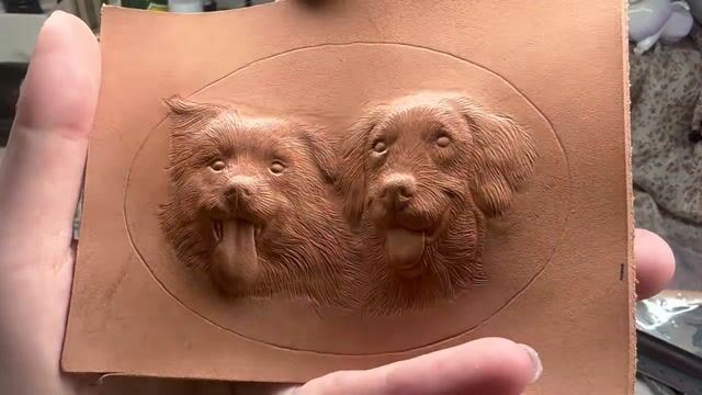 Custom Pet Leather Carved Tag - Premium Detail