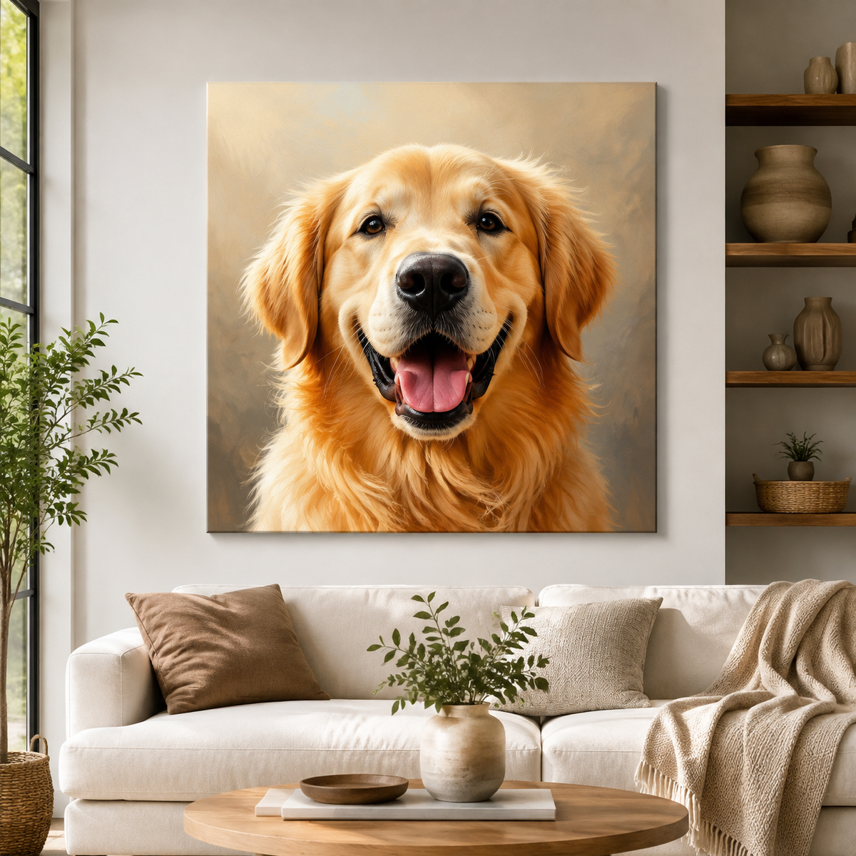 Custom Pet Portrait Canvas - Personalized Wall Art