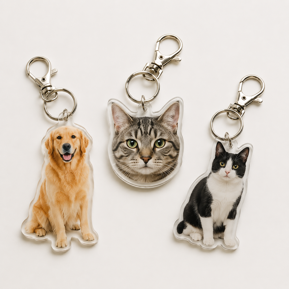 Custom Pet Photo Keychain - Personalized Acrylic Keepsake