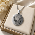 Custom Pet Portrait Necklace - Personalized Memorial Jewelry