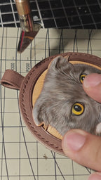 Custom Pet Leather Carved Tag - Masterpiece Detail