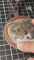 Custom Pet Leather Carved Tag - Masterpiece Detail