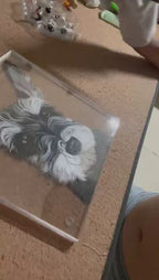 Custom 3D Acrylic Pet Portrait Plaque